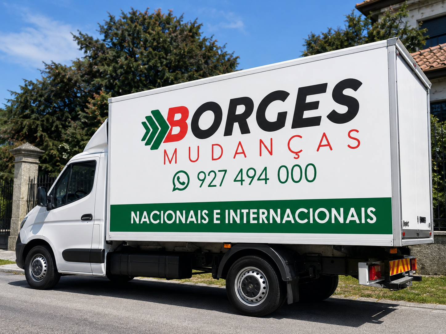 Veículo identificado da Borges Mudanças